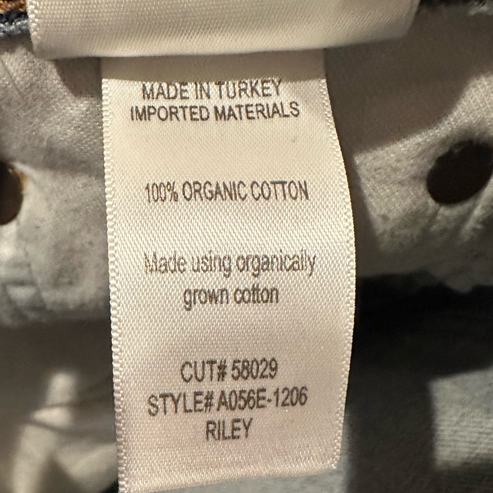 Agolde Riley High Rise Light Blue Denim Straight Crop Button Fly Jeans Size 27 - Picture 10 of 14